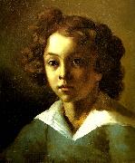 Theodore   Gericault jeune garcon oil painting artist